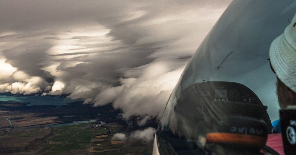 glider cockpit view